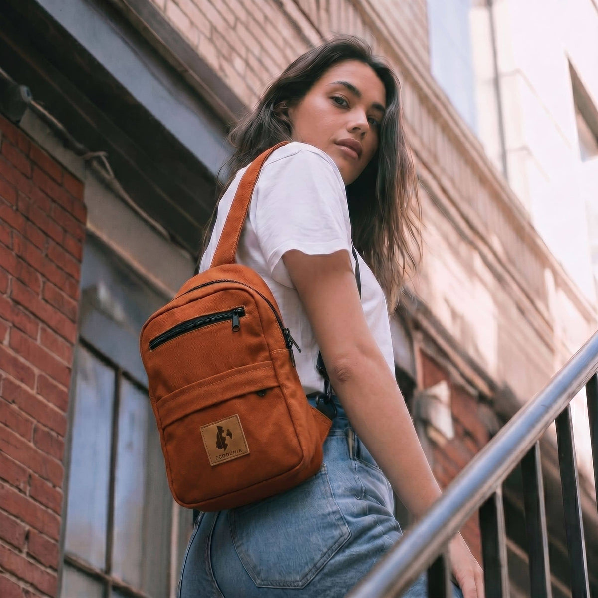 Large Canvas Crossbody Sling Bag | Umoja