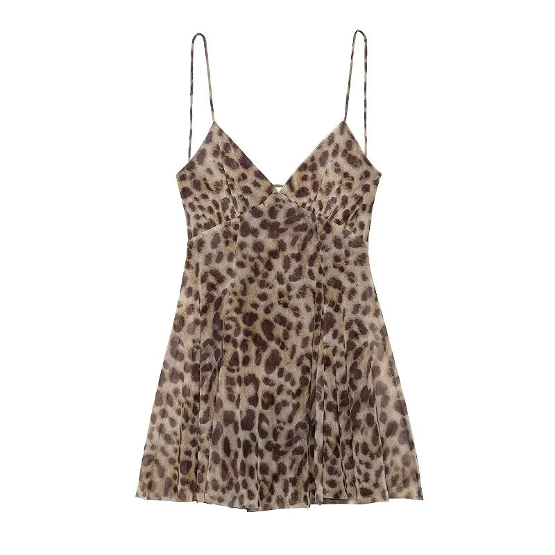 Daring Leopard Print Mini Dress