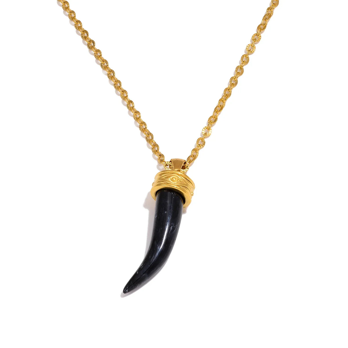Fearless Gold Resin Pendant Necklace