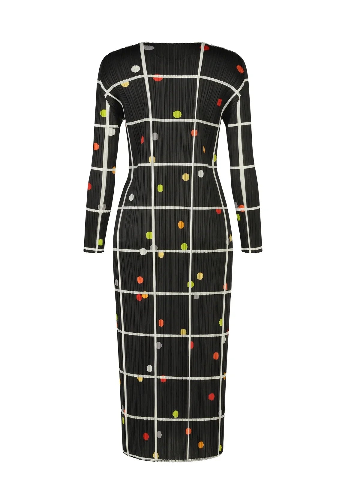 Vibrant Plaid Pleated Maxi Dress