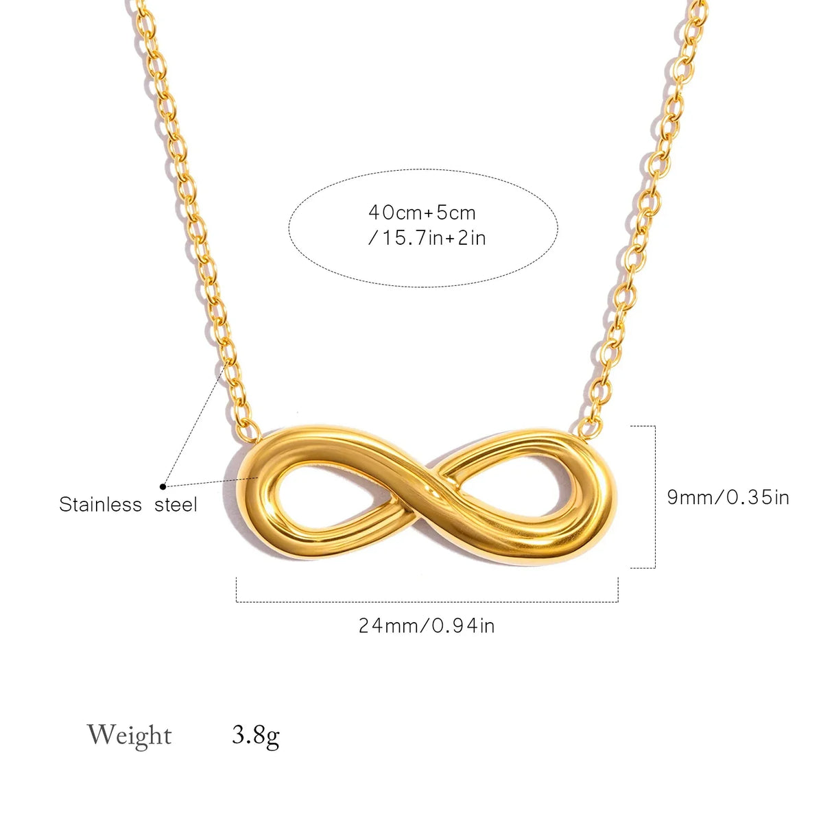 Limitless Gold Plated Pendant Necklace