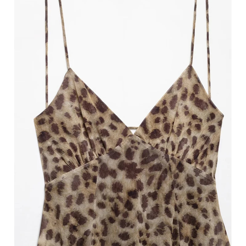 Daring Leopard Print Mini Dress