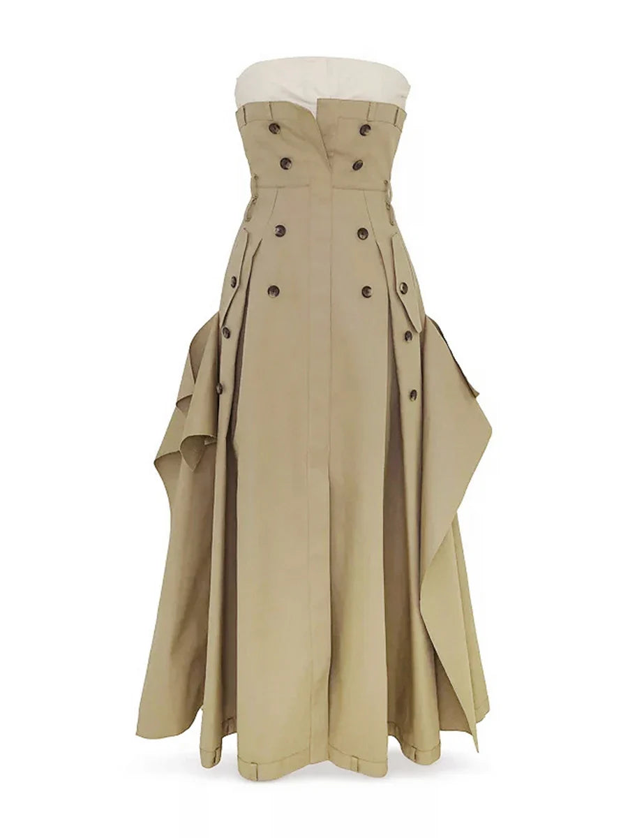 Audacious Strapless Belted Maxi Dress