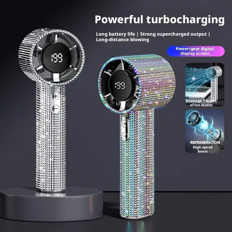 Vibrant Crystal Handheld Mini Fan