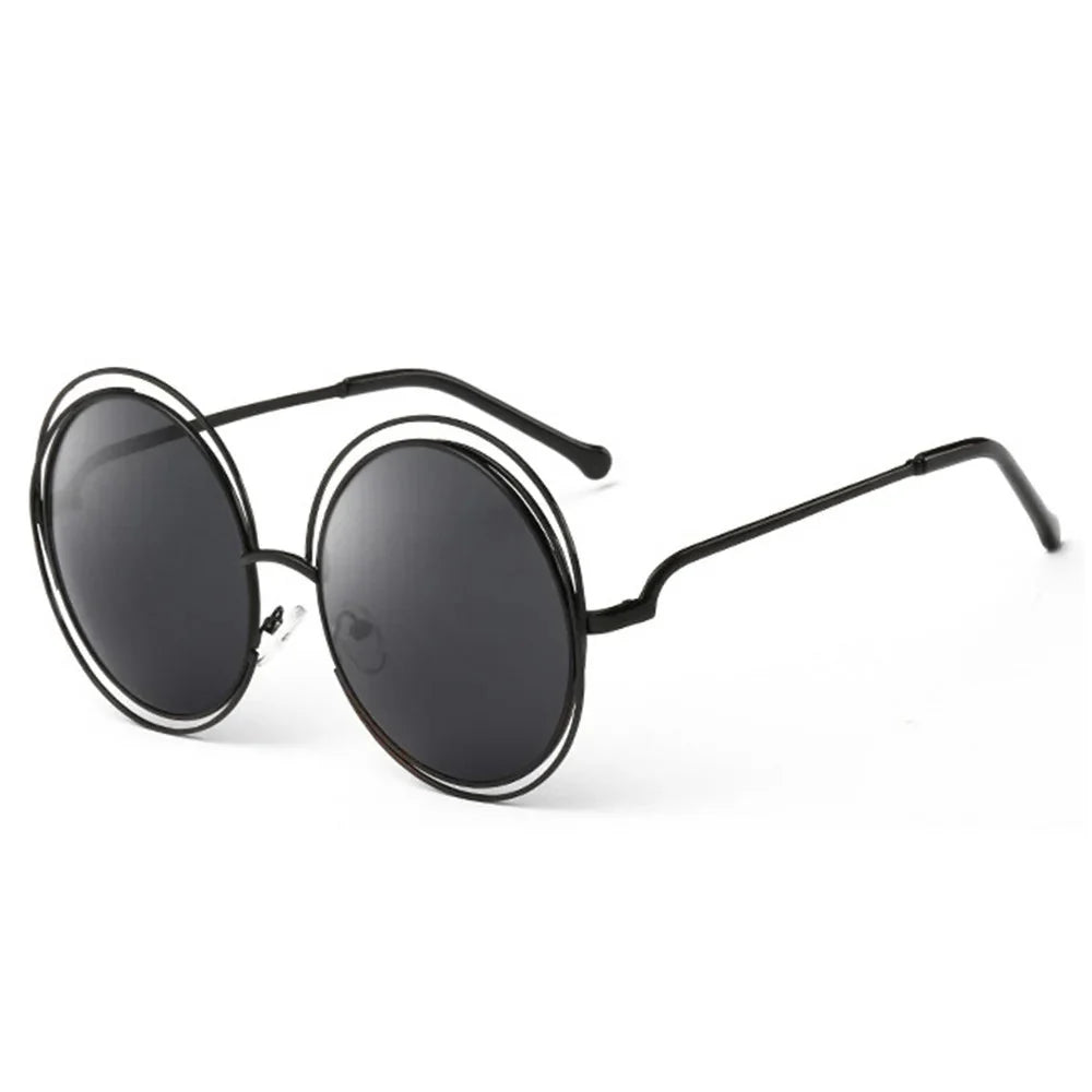 Radiant Gold Round Sunglasses