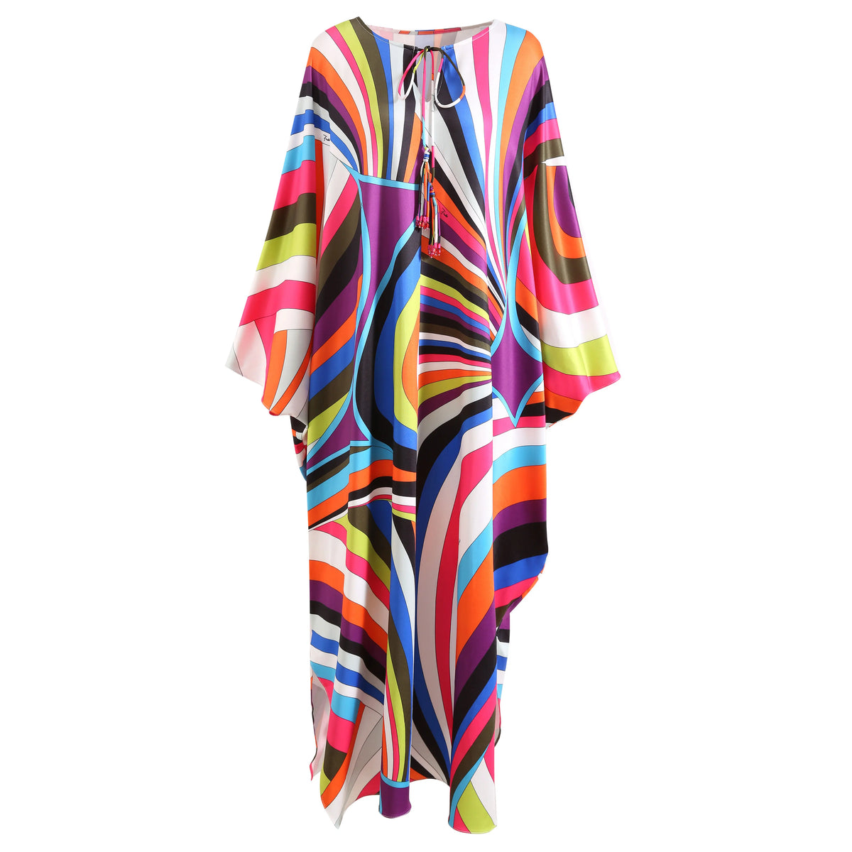 Vibrant Printed Loose Maxi Dress