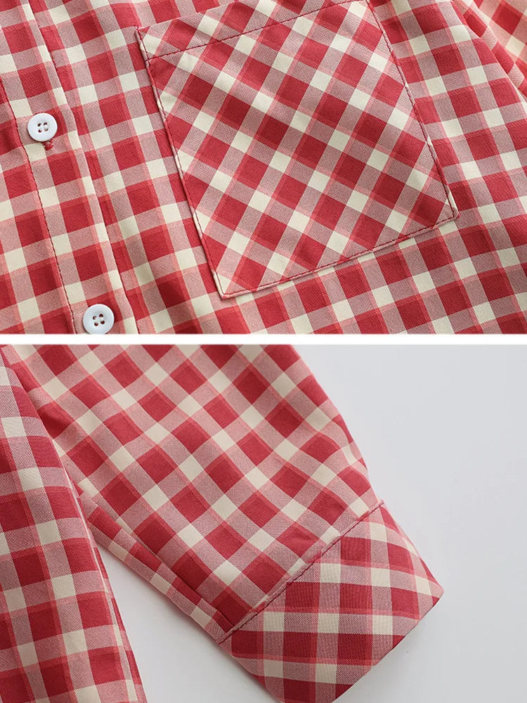 Adventurous Plaid Loose Blouse