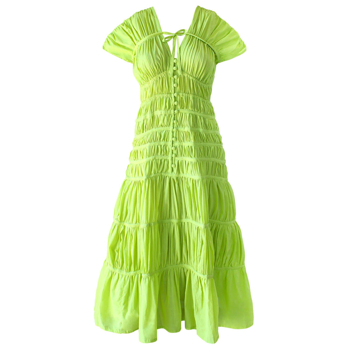 The Srikandi Maxi Dress In Lime Green