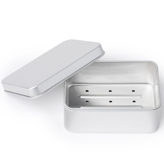 Draining Aluminum Bar Soap Travel Tin