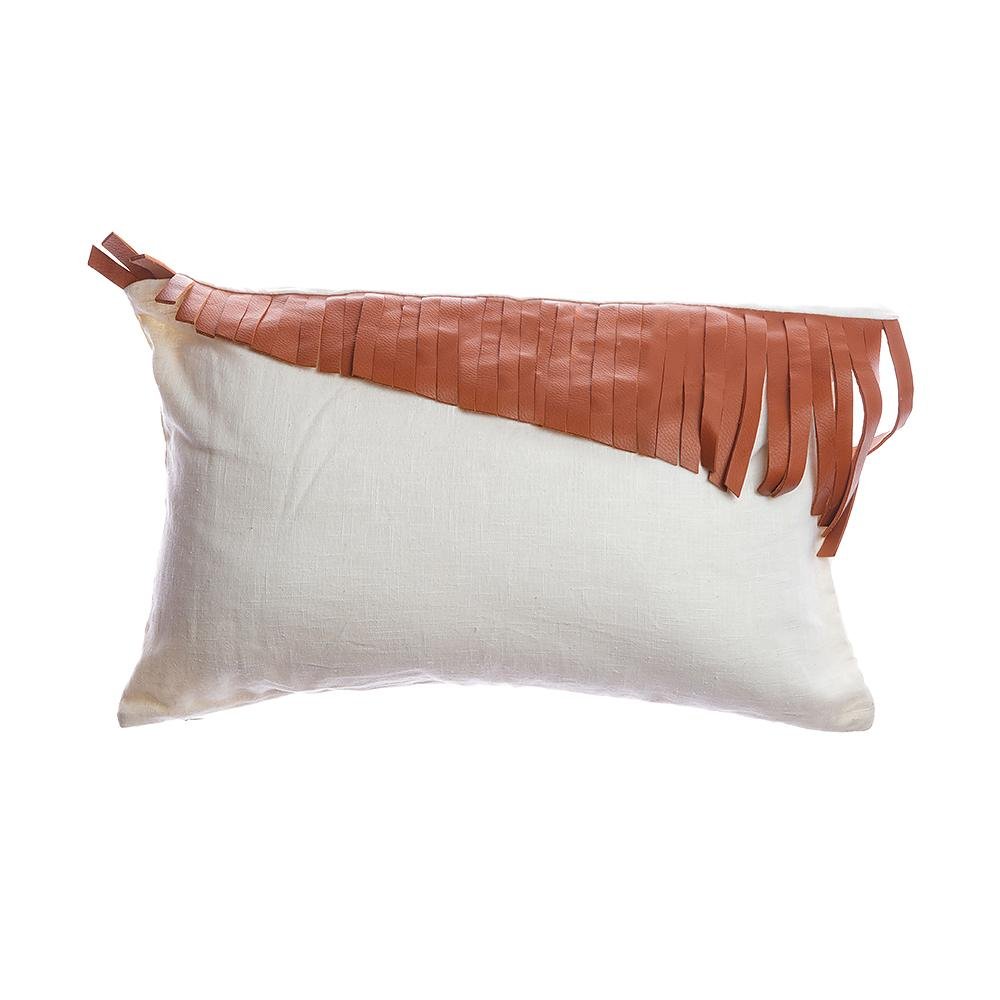 Leather Fringes Pillow