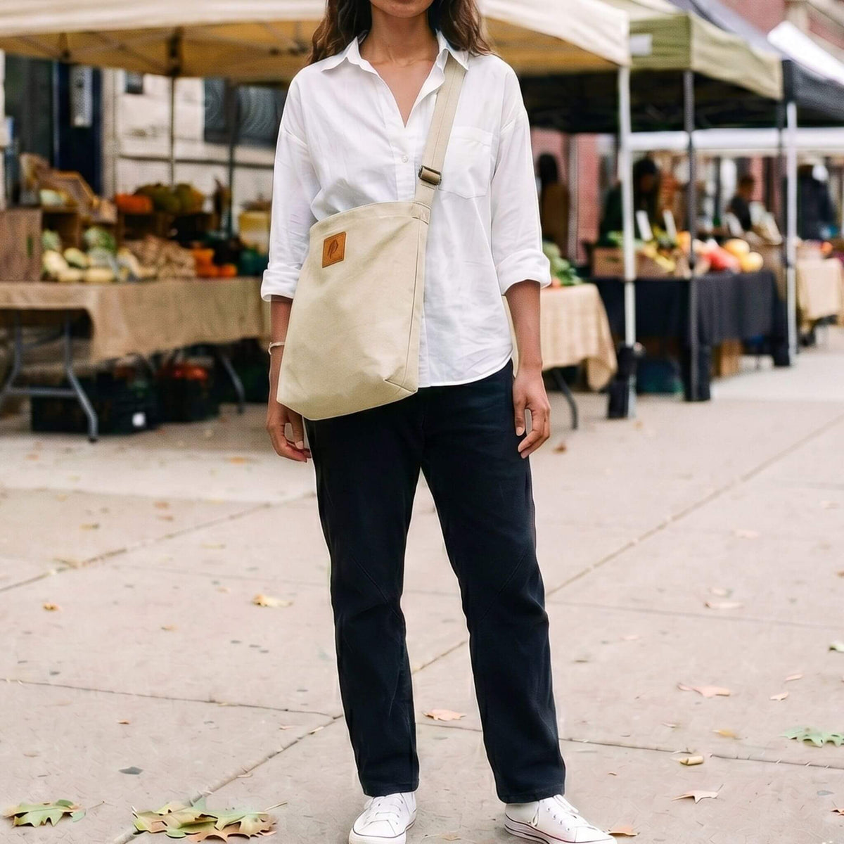 Zippered Canvas Tote Bag | Amani