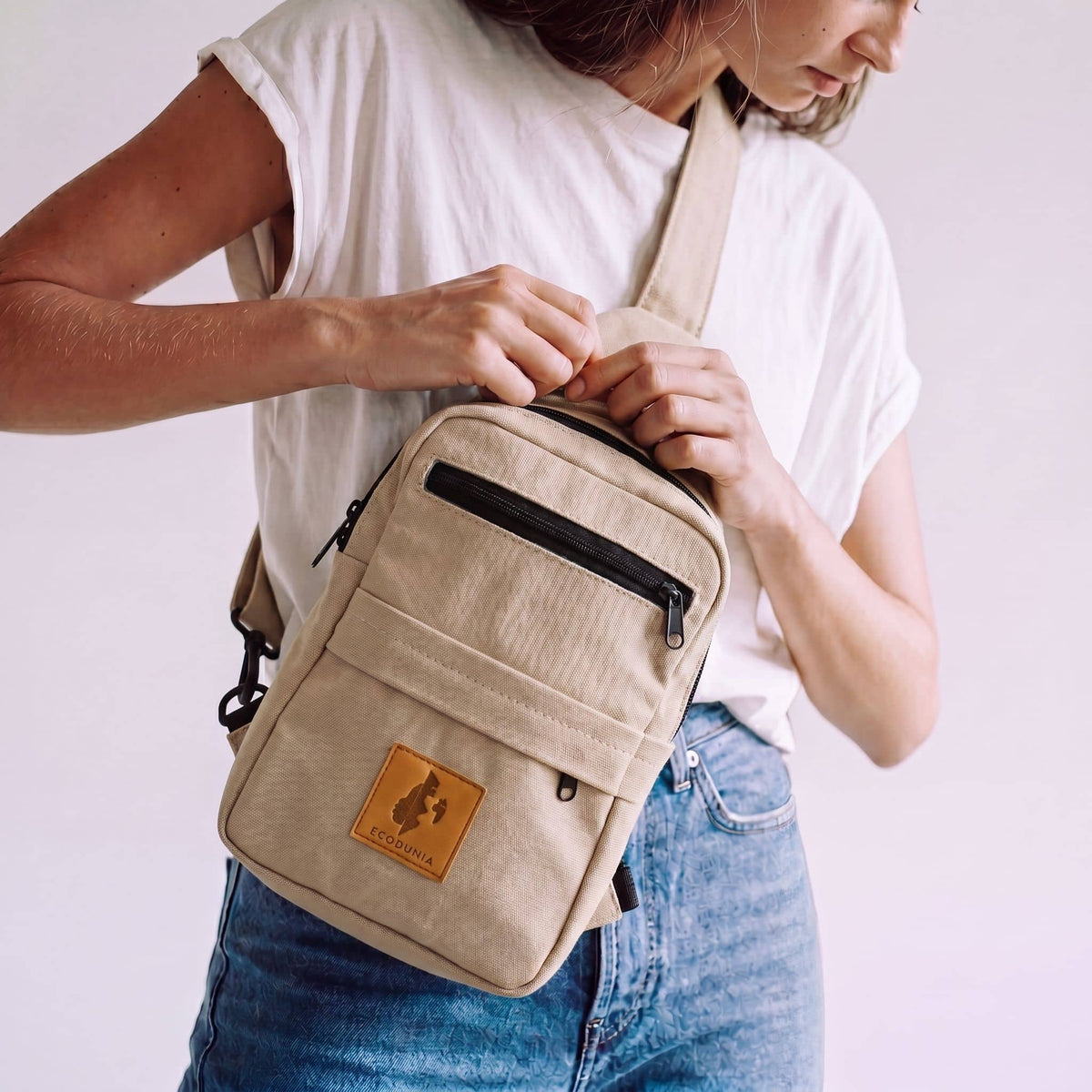 Large Canvas Crossbody Sling Bag | Umoja