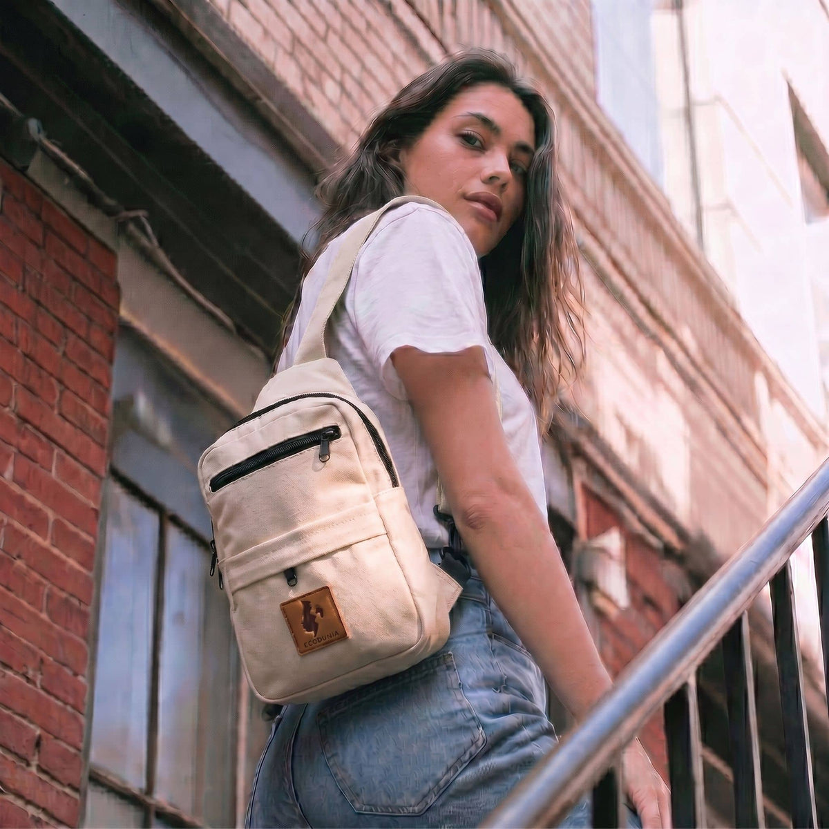 Large Canvas Crossbody Sling Bag for Men & Women | Umoja