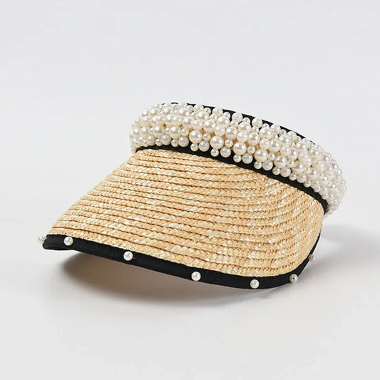 Radiant Pearl Straw Sun Hat