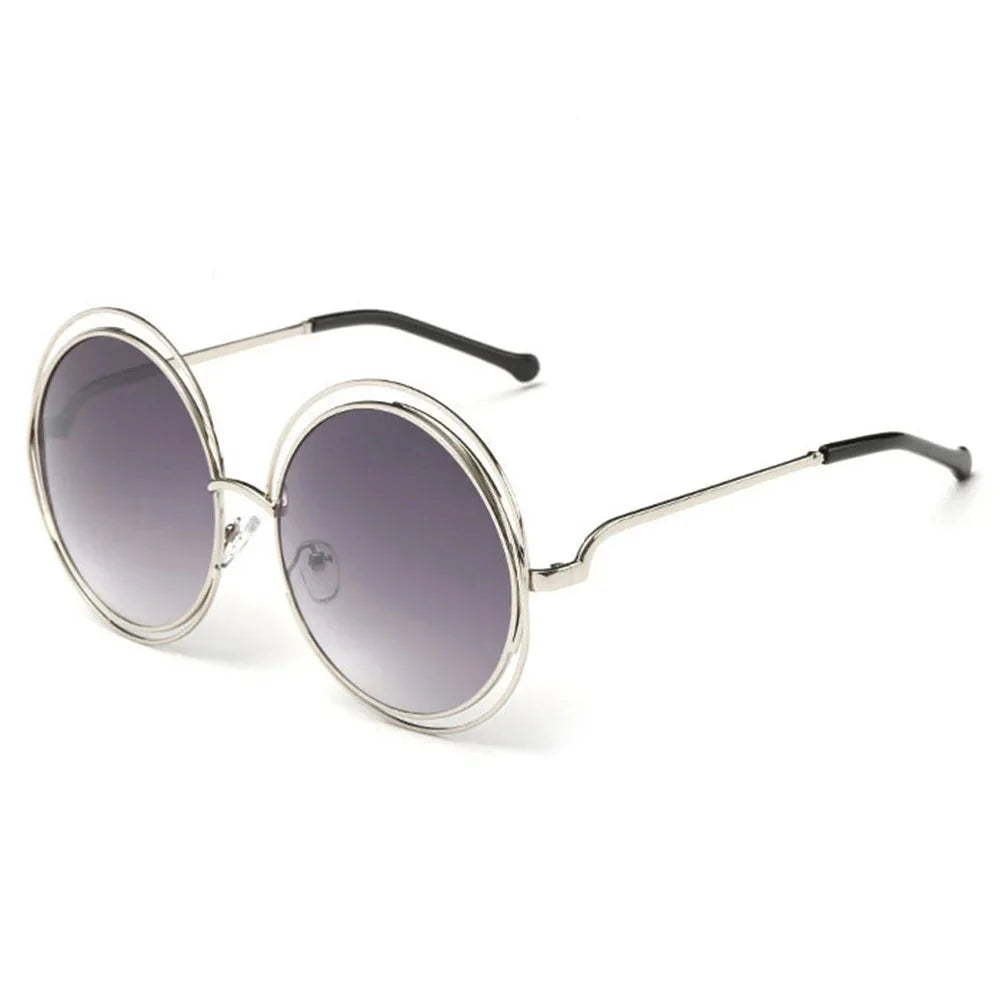 Radiant Gold Round Sunglasses