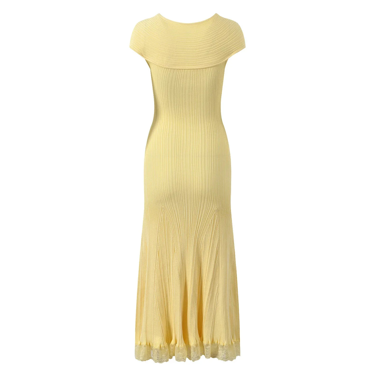 Radiant Knit Lace Midi Dress