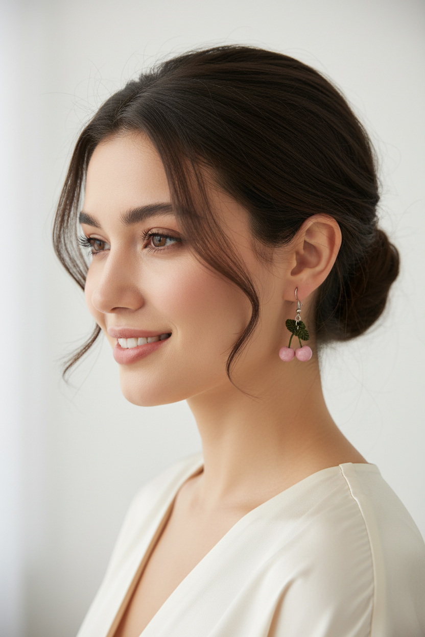 Women’s Handmade Gold-Plated Crochet Earrings – Boho Knit Design