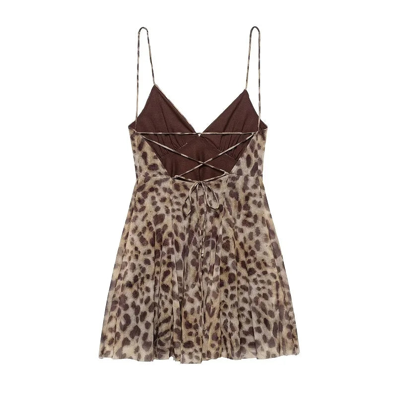 Daring Leopard Print Mini Dress