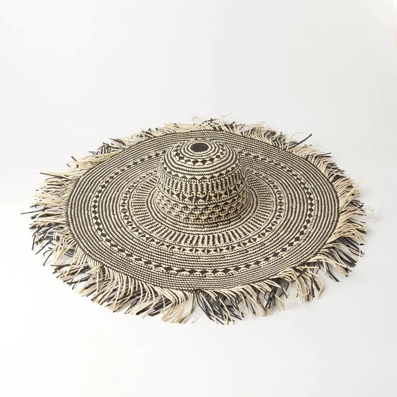 Wanderlust Woven Straw Fringe Hat