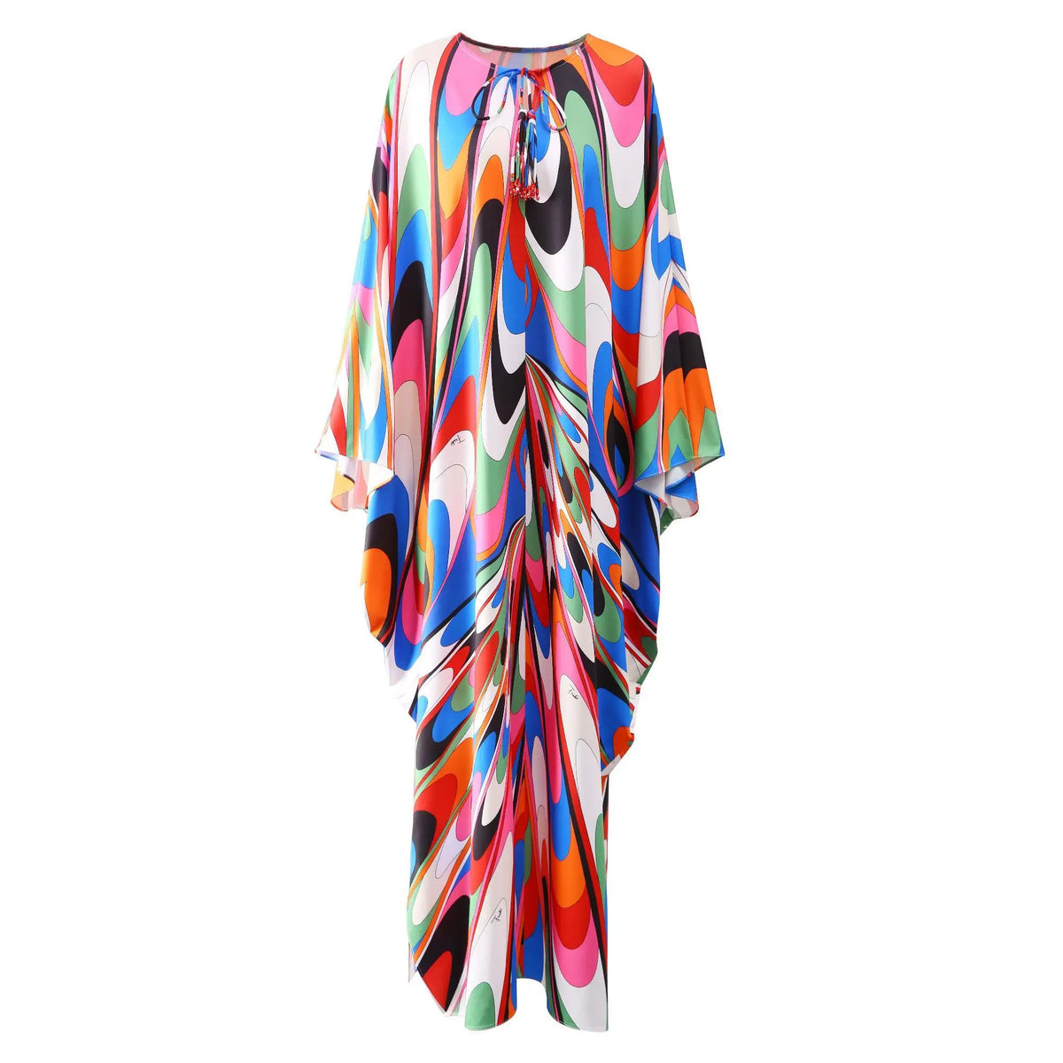Vibrant Printed Loose Maxi Dress