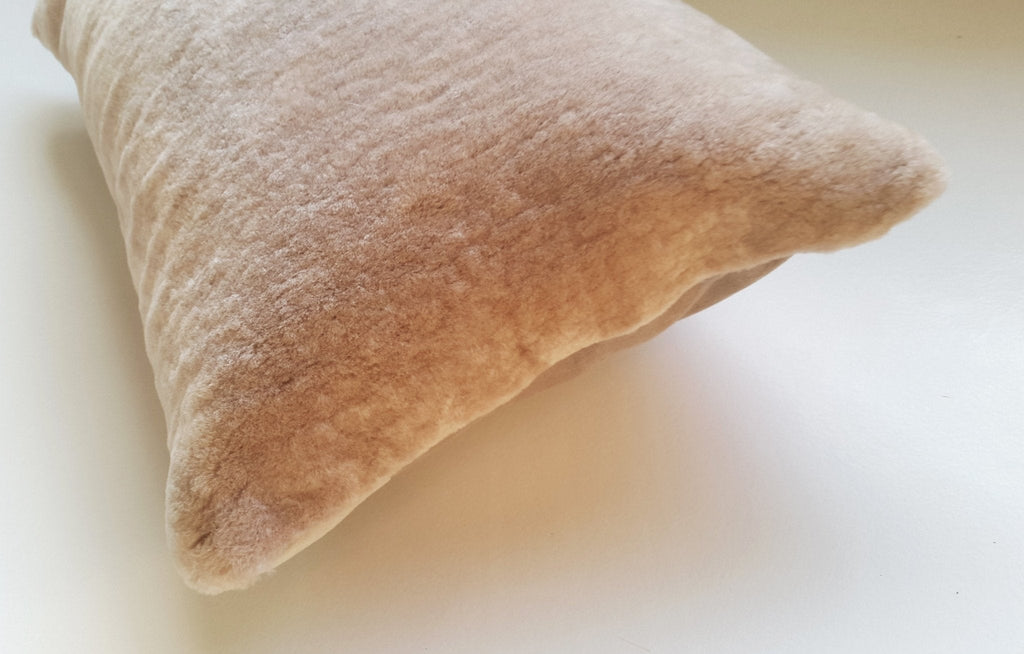 Shearling Vintage Pink Lumbar Pillow