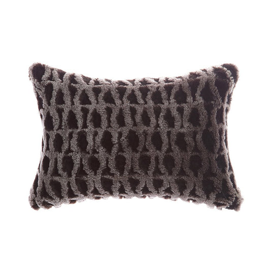 Amanda Hancrafted Sculpted Shearling Throw Pillow