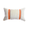 Shearling & Leather Lumbar Pillow