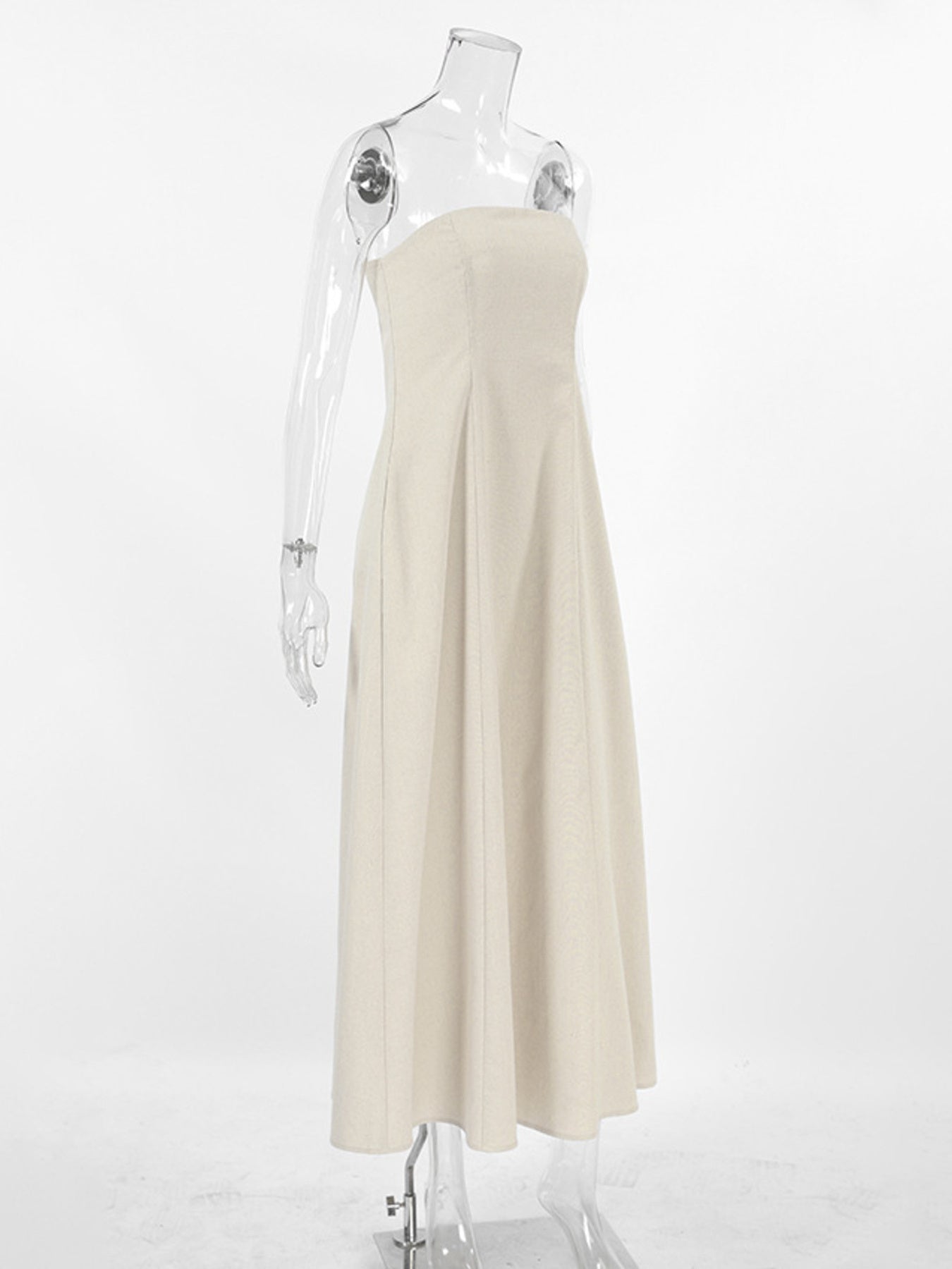Hemp Smocked Back Tube Dress