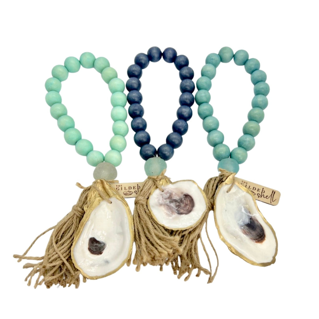 The Lagoon - Color Stained Wood with Sea Glass