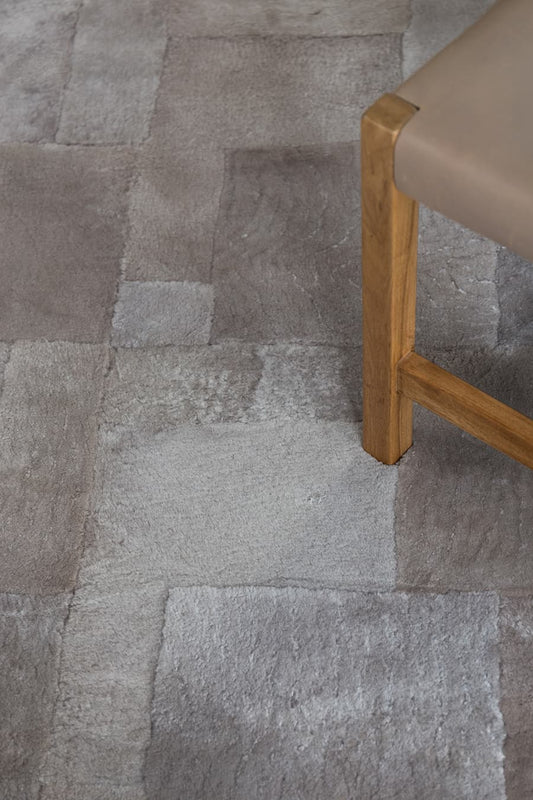 TETRIS - Grey Shearling Rug