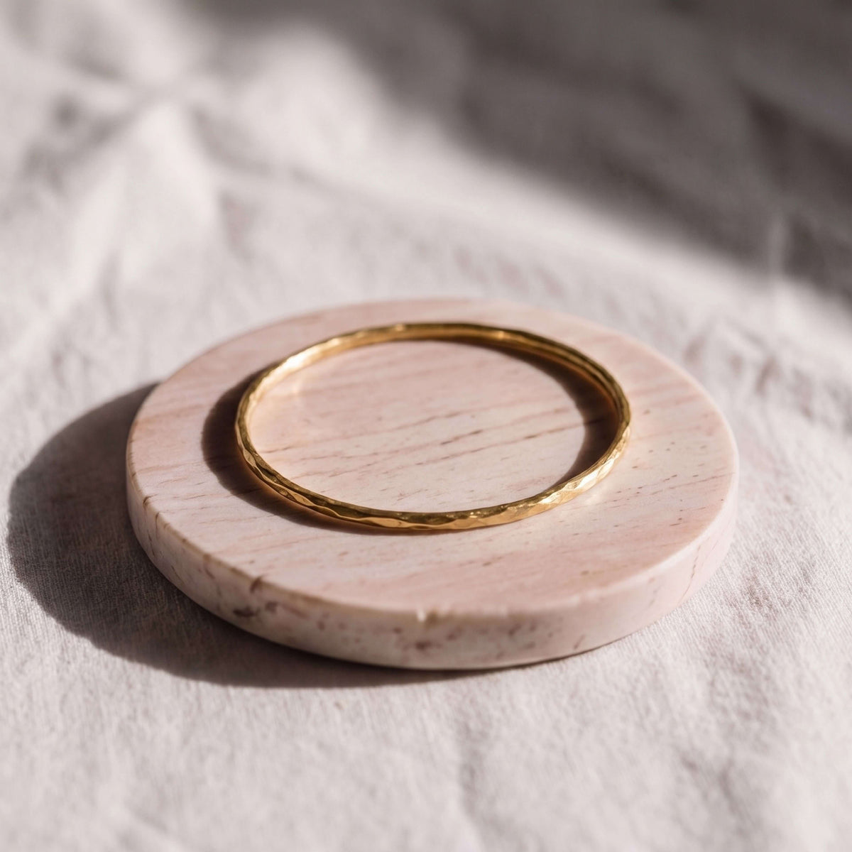 Thin Textured Brass Bangle | Raha