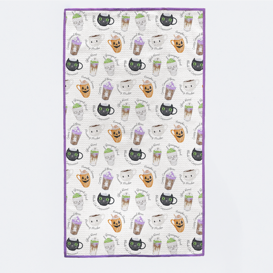 Freshly Boo'd Coffee Halloween Kitchen Towel