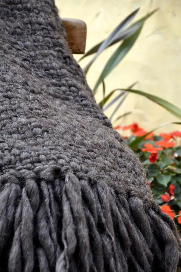 Flame Chunky Wool Blanket