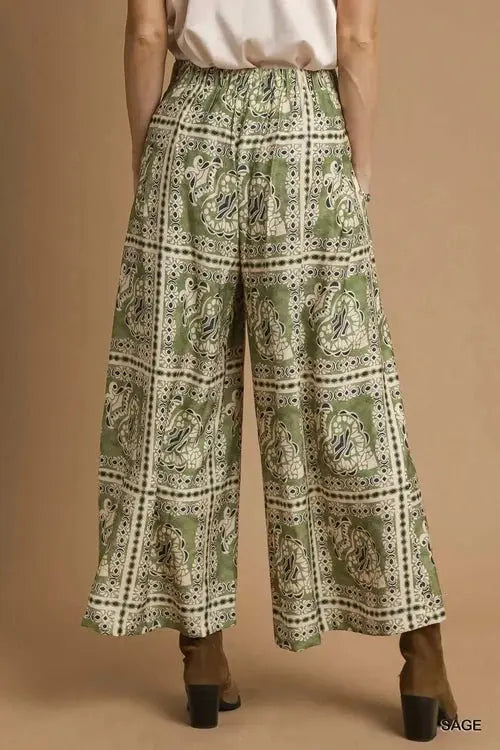 Umgee Bohemian Pants with Pockets for Effortless Style