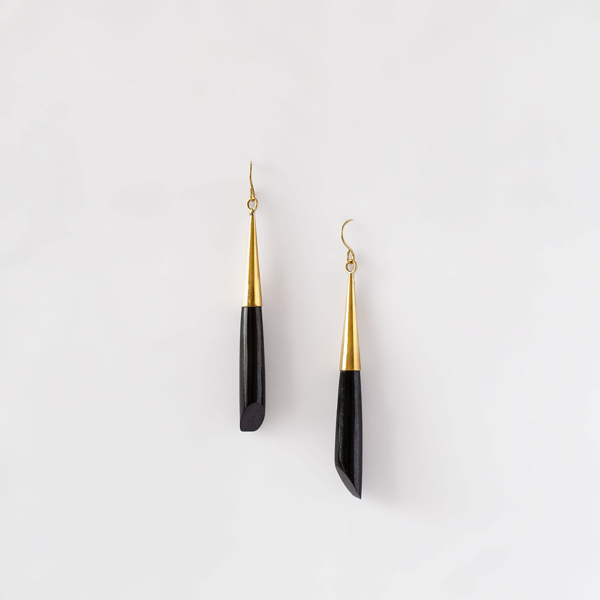 Brass & Bone Teardrop Drop Earrings | Shela