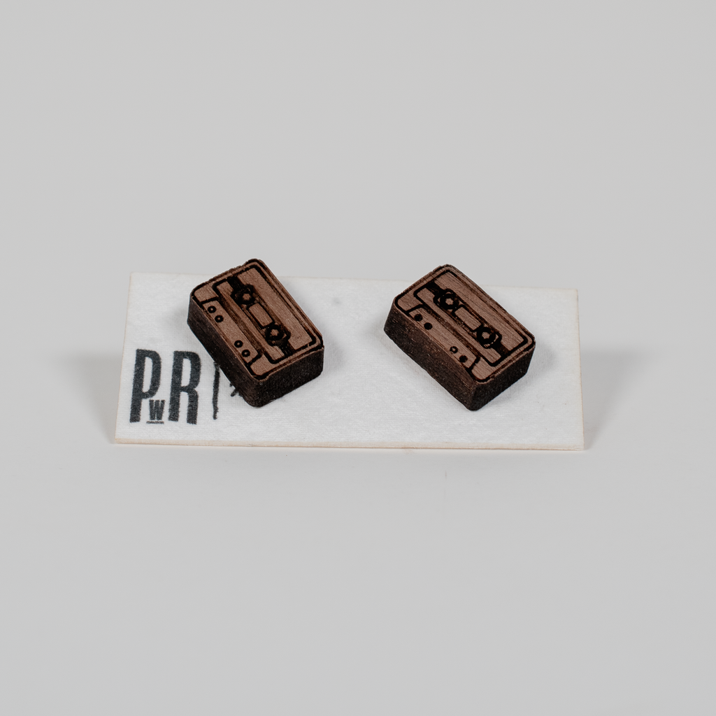 Small Wood Stud Earrings | Geometric Designs