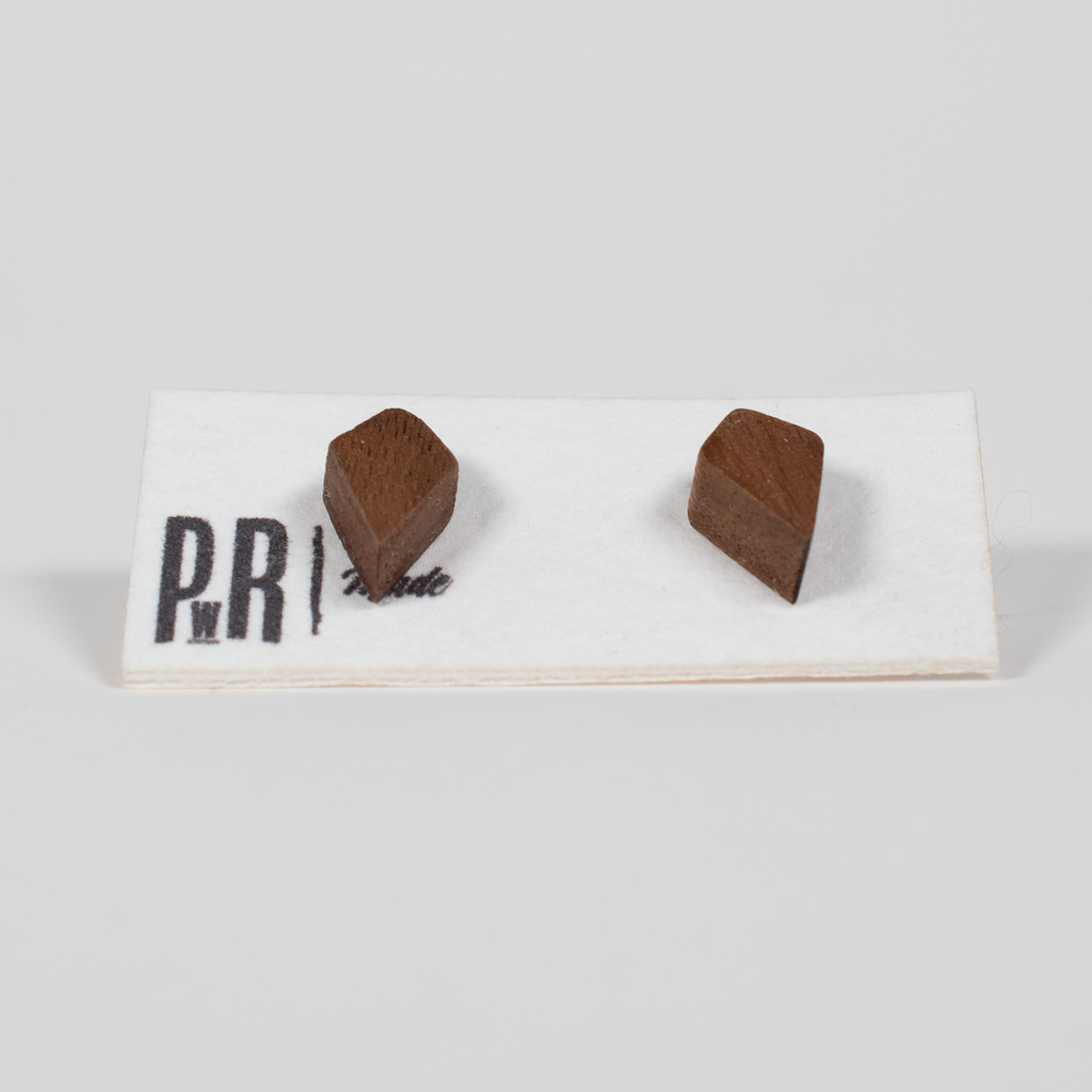 Fire Wood Stud Earrings