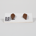 Fire Wood Stud Earrings