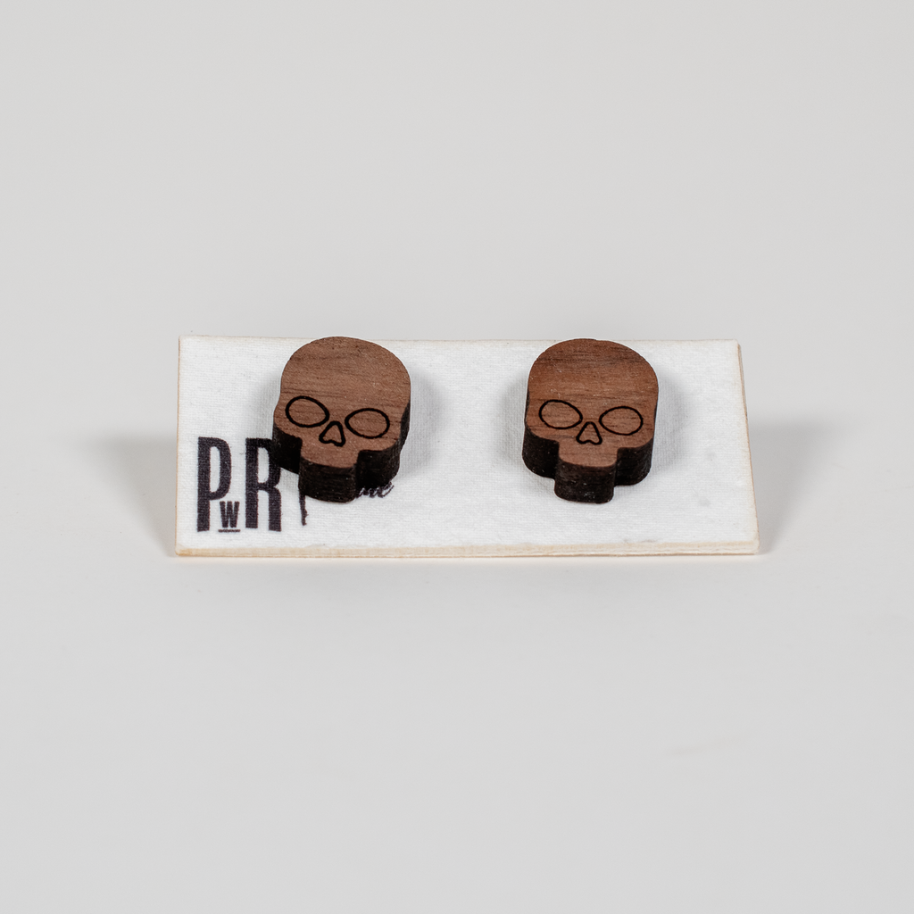 Small Wood Stud Earrings | Geometric Designs