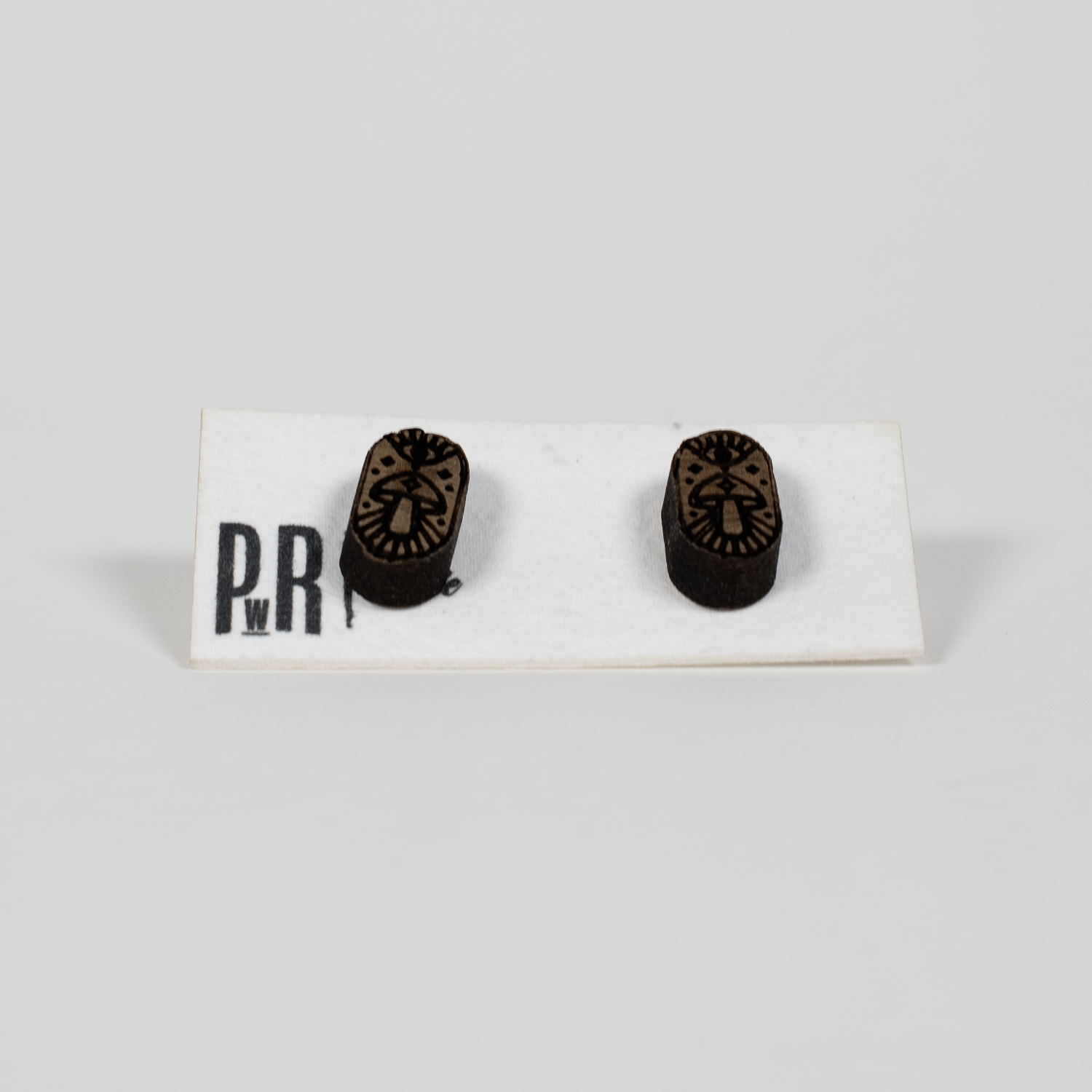 Small Wood Stud Earrings | Geometric Designs