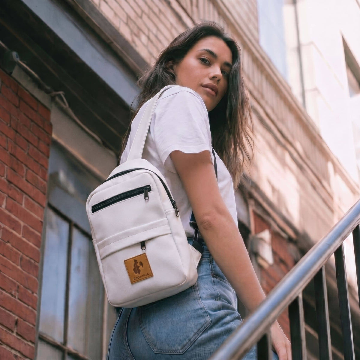 Large Vegan Leather Crossbody Sling Bag | Umoja