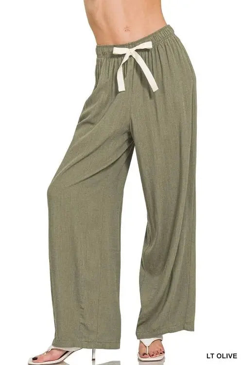Zenana Linen Drawstring Pants - Ultimate Comfort and Versatile Style