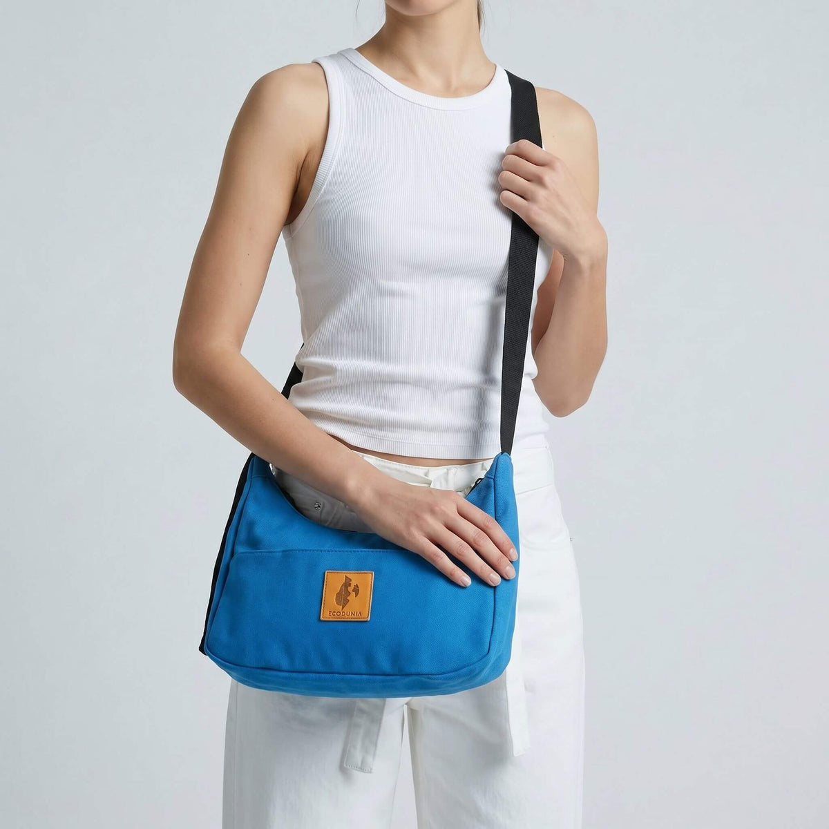 Crescent Canvas Crossbody Shoulder Bag for Women