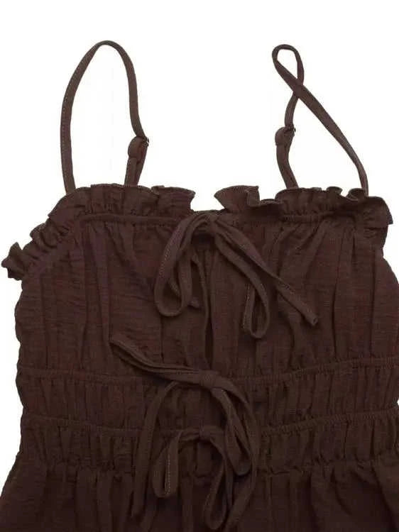 A-Line Dress with Stylish Tie-Front Detail Eco My Home Dress Salty Season LLC ecomyhome.store United States