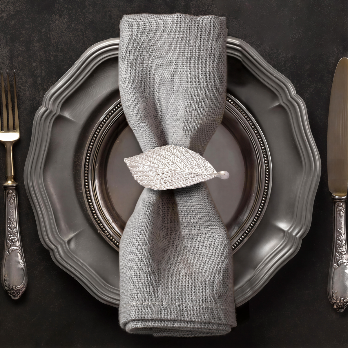 Silver Leaf Napkin Rings – Silver Leaf Design