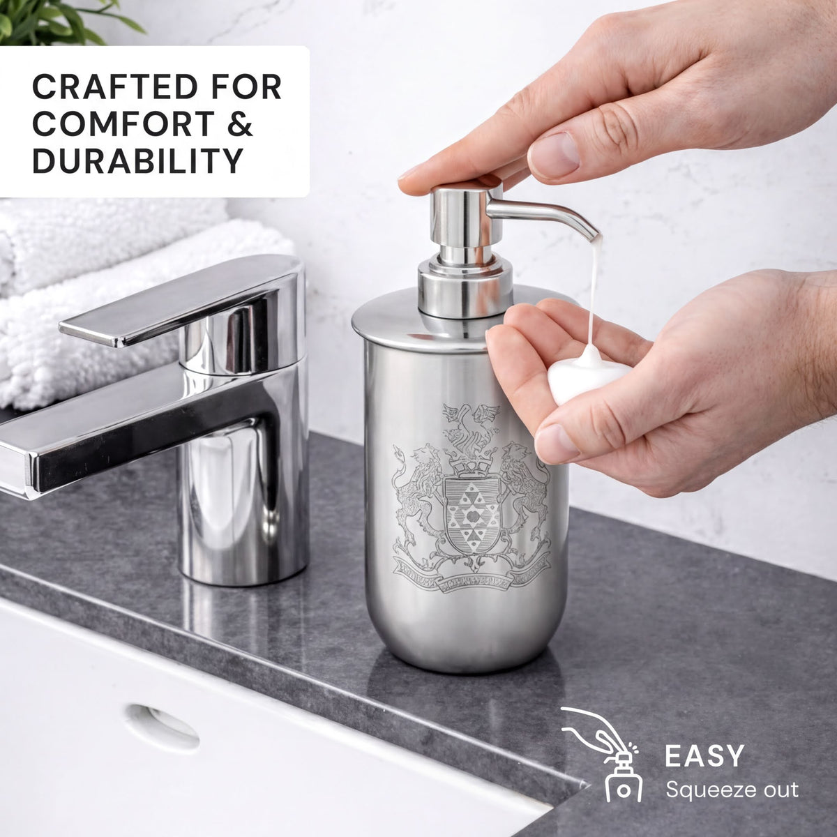 Bathroom Set – Durkee, 5 Piece Silver