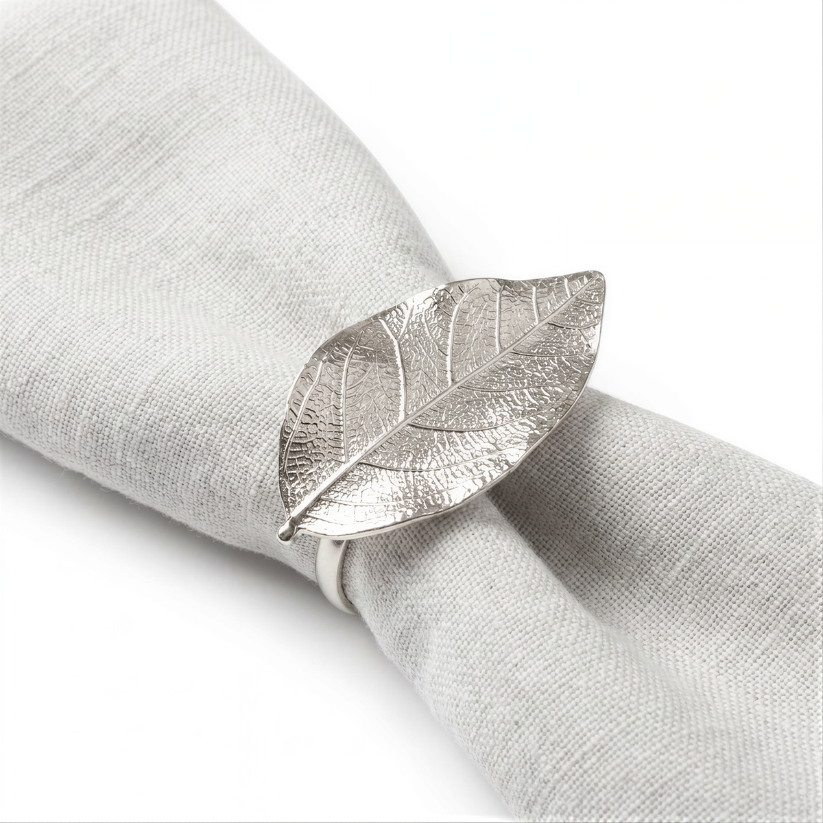 Silver Leaf Napkin Rings – Silver Grace