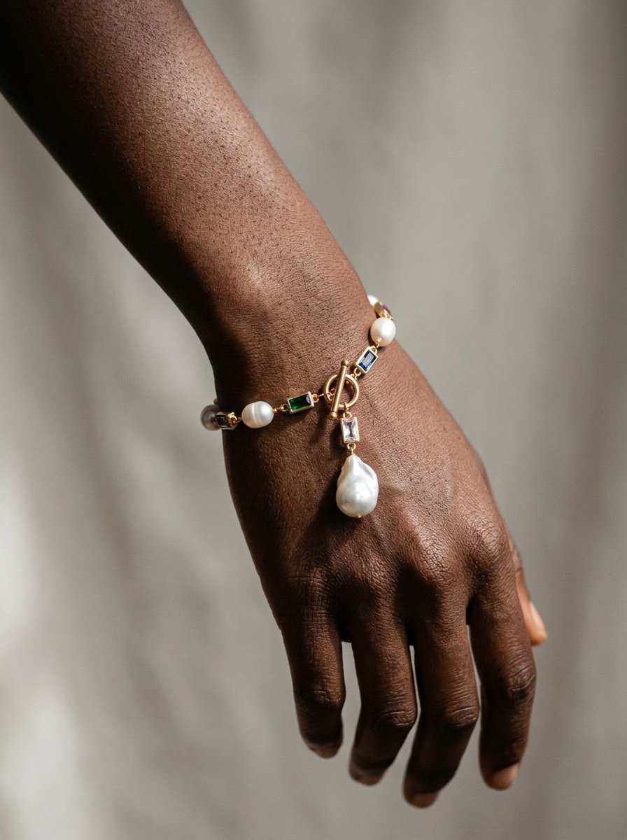 Divine Pearl Layered Lariat Necklace