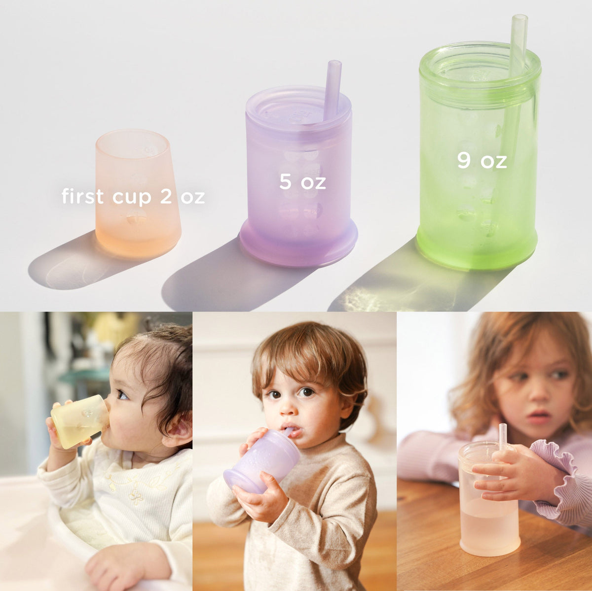 Olababy First Cup for Learning Open-Cup Sips (2oz)