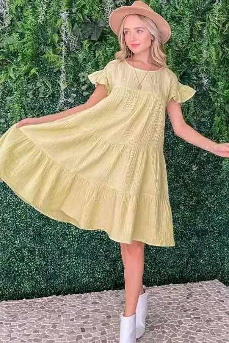 And The Why Cotton Gauze Baby Doll Casual Dress Eco My Home Dresses Salty Season LLC ecomyhome.store United States